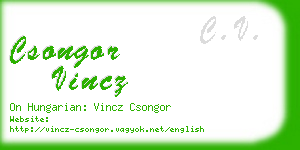 csongor vincz business card